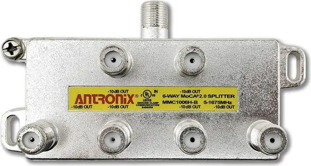 Alt view image 8 of 8 - 6 Way Antronix MMC1006H-B 5-1675 MHz MoCA 2.0 Splitter for Frontier Formerly Verizon Fios