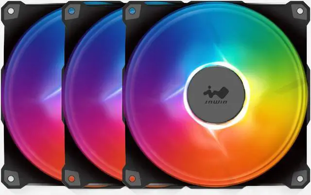 Alt view image 10 of 10 - inwin jupiter aj140 addressable rgb triple fan kit 140mm high performance cooling computer case fan cooling with control (aj140