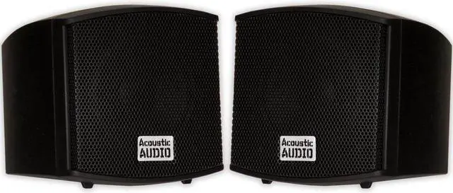 Alt view image 11 of 11 - Acoustic Audio AA321B Mountable Indoor Speakers 400 Watts Black Bookshelf Pair