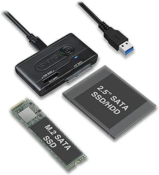 Alt view image 8 of 8 - Icy Dock MB031U-1SMB | 2.5" & M.2 SATA Hard Drive/SSD to USB 3.2 Gen 1 Adapter | EZ-Adapter