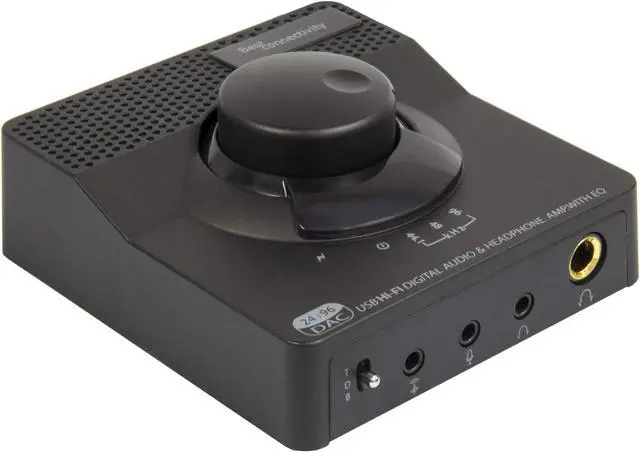 Alt view image 9 of 10 - SYBA Black SD-DAC63116 USB 2.0 DAC 24bit 96KHz Plus Stereo Headphone Amplifier