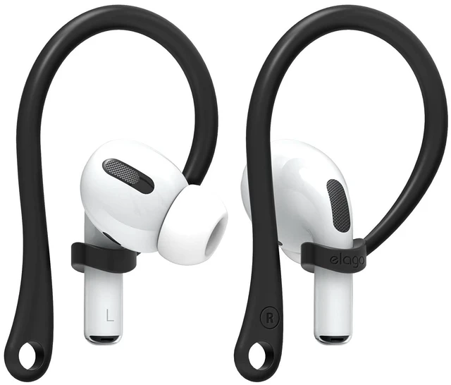 Main image of Ear Hooks for AirPods Pro 3 & Pro 2 & Pro, AirPods 5 & 4 & 3 & 2 & 1 Earbuds Accessories, Anti-Slip, Ergonomic Design, Comfortable Fit (Black)