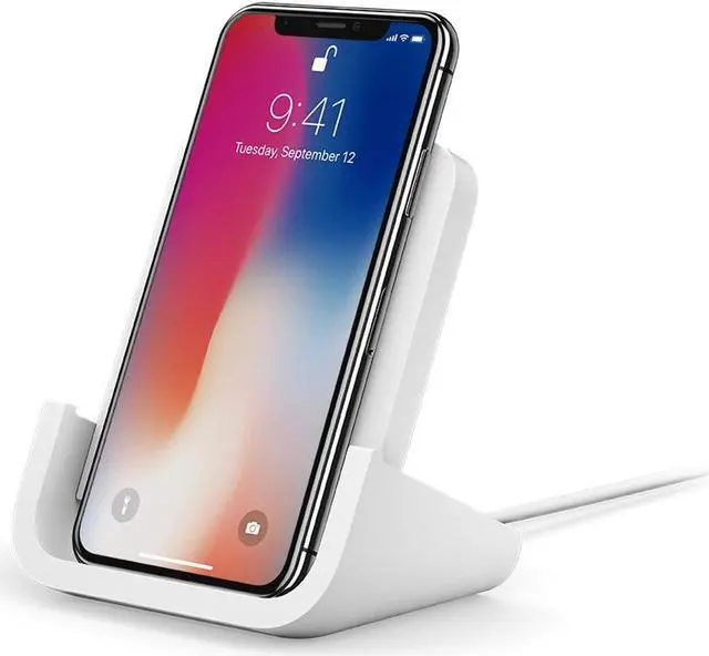 Alt view image 6 of 6 - Logitech POWERED Cradle - Wireless - iPhone, Smartphone - Charging Capability - White