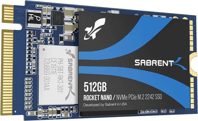 Alt view image 8 of 8 - SABRENT 512GB Rocket NVMe PCIe M.2 2242 DRAM-Less Low Power Internal High-Performance SSD (SB-1342-512)