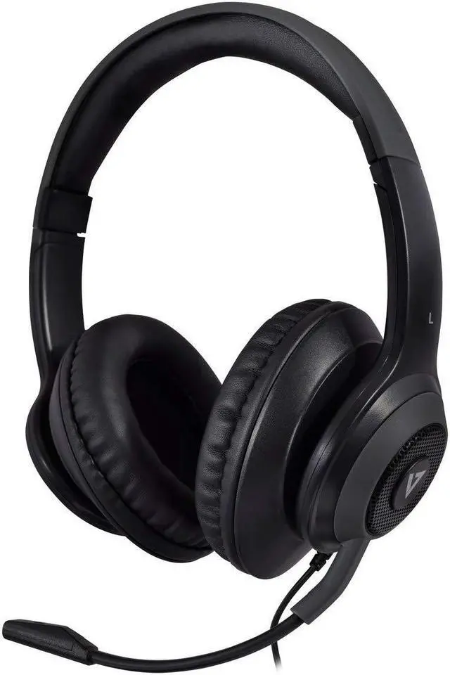 Alt view image 7 of 7 - V7 Noise Canceling Stereo Headset Over-the-Head Black/Gray (HC701)