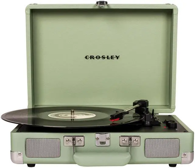 Main image of CR8005F-MT Cruiser Plus Vintage 3-Speed Bluetooth in/Out Suitcase Vinyl Record Player Turntable, Mint