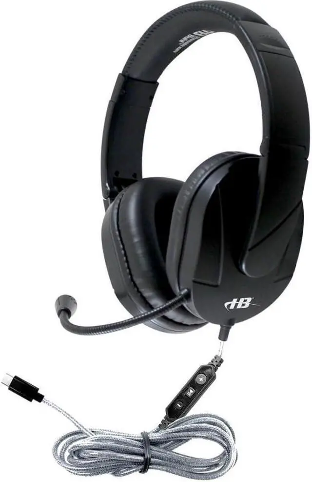 Alt view image 11 of 11 - HamiltonBuhl MACH-2 USB Type -C Multimedia Stereo Headset - Over-Ear with Steel Reinforced Gooseneck Mic