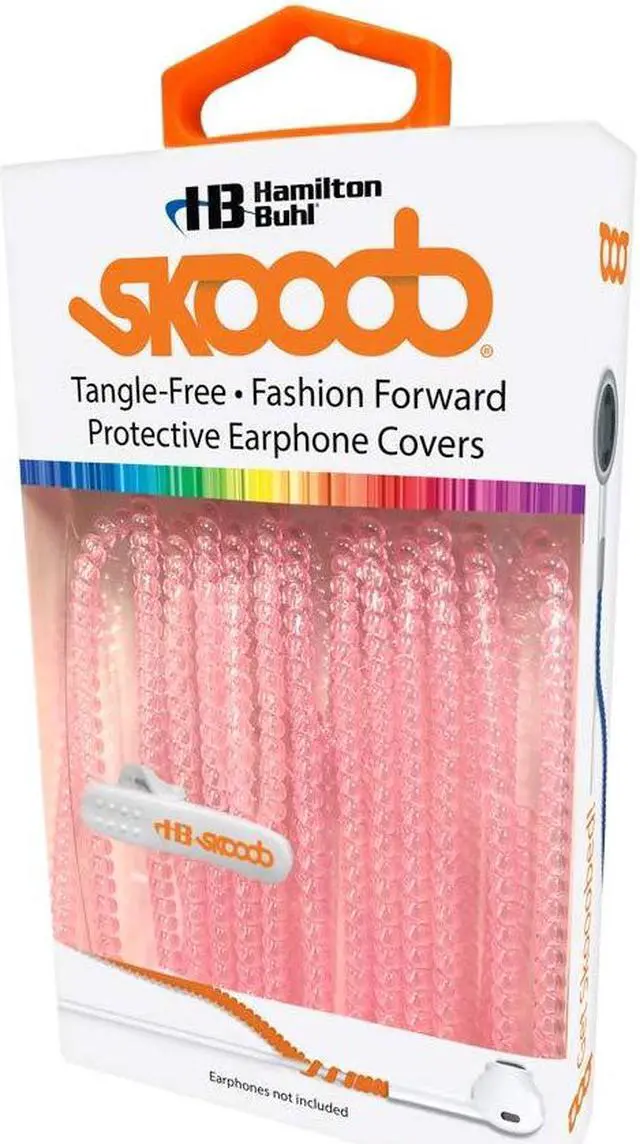 Alt view image 2 of 2 - TangleFree Earbud Cvrs Translucent Pink