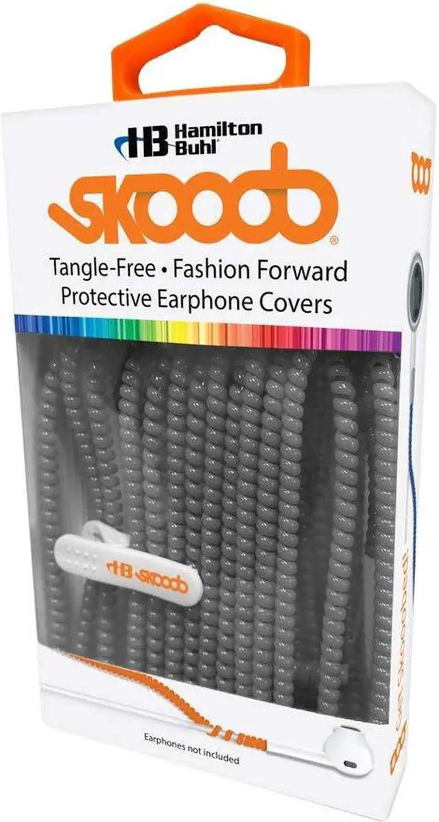 Alt view image 3 of 3 - Tangle Free Earbud Covers - Gray