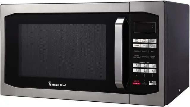 Alt view image 17 of 17 - Magic Chef MCM1611ST 1100 Watt 1.6 Cubic Feet Digital Microwave, Stainless Steel