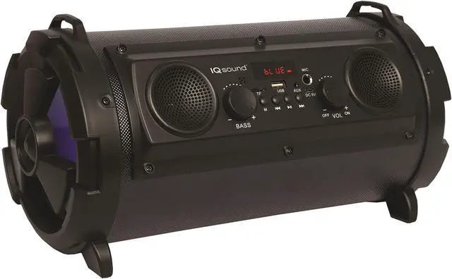 Alt view image 14 of 14 - Supersonic IQ-1525BT-BK Wireless Bluetooth Speaker (Black)