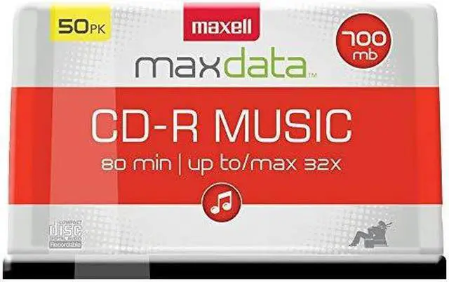 Alt view image 11 of 11 - Maxell MaxData CD-R Music 80min Recordable Discs (50 Disc Spindle)