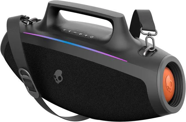 Main image of Skullcandy Barrel Bluetooth Boombox Speaker - Water-Resistant Wireless Portable Speaker, with LED Lightshow Mode, 12 Hour Battery, Multi-Link, & USB-C & USB-A Output Charging