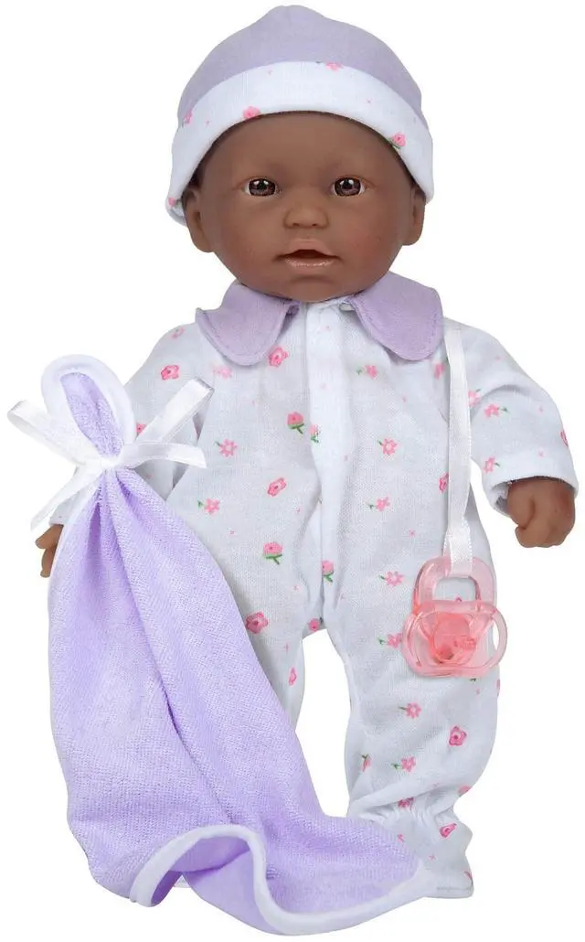 Alt view image 2 of 2 - JC Toys La Baby 11" African-American Baby Doll with Blanket (BER13108)