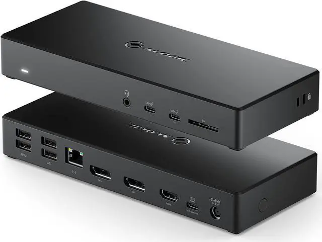 Alt view image 8 of 16 - alogic ma3-triple display docking station, usb-c dock with 100w pd (laptop charging), 2xdisplayport, hdmi, 2xusb-c 3.1 gen 2,2xusb-a 3.1 gen1,2xusb-a 2.0,audio jack,ethernet,sd card reader.