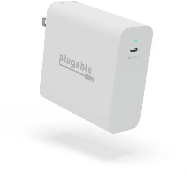 Alt view image 8 of 8 - Plugable 140W USB C Charger, GaN Wall Charger for Laptop, PD 3.1 (EPR) Power Adapter is Compatible with USB-C MacBook Pro, Macbook Air iPad Pro, Surface and USB-C Devices, Compact and Portable Charger