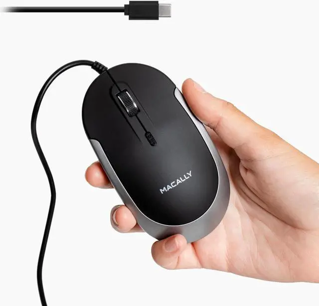 Alt view image 19 of 19 - USB-C Optical Quiet Click Mouse for Mac/PC in Black & Aluminum Gray