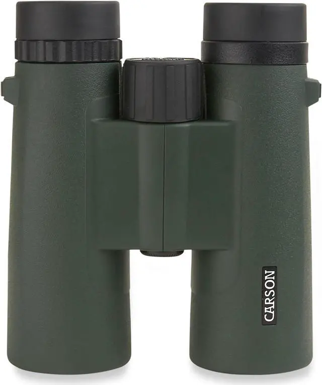 Alt view image 2 of 2 - carson jr series 10x42mm full sized waterproof binoculars for bird watching, hunting, sight-seeing, surveillance, concerts, sporting events, safaris, camping, travel and outdoor adventures, green