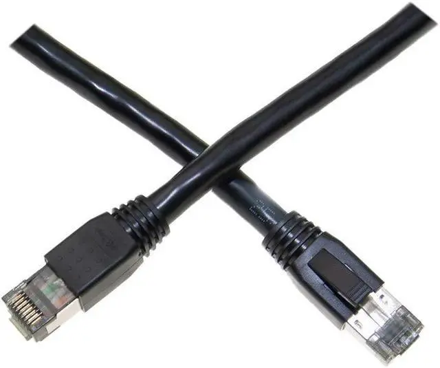 Main image of CableWholesale Cat8 S/FTP Ethernet Patch Cable, Boot, 40Gbps - 2000MHz, 4-Pair 24AWG Stranded Pure Copper, RJ45 Shielded Gold Plate Connector Male Internet Patch Cable, Black, 15 foot