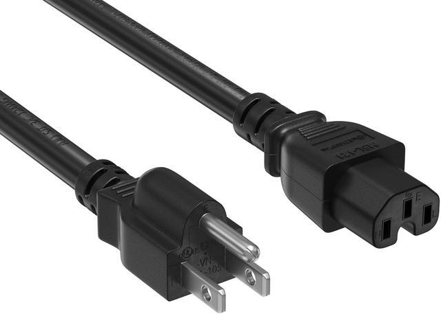 Main image of CableLeader 8ft 14 AWG 15A 125V Power Cord Cable NEMA 5-15P to IEC320 C15, UL Listed