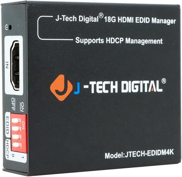Alt view image 8 of 8 - HDMI EDID Emulator Manager 4K60Hz HDMI 2.0, HDCP & EDID Management, 8 EDID Modes Power by USB C or HDMI, Supports CEC by J-Tech Digital [JTECH-EDIDM4K]
