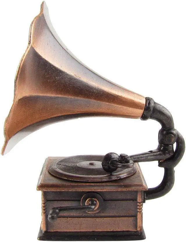 Alt view image 8 of 8 - Treasure Gurus 1:12 Scale Miniature Phonograph Dollhouse Accessory Gramophone Pencil Sharpener