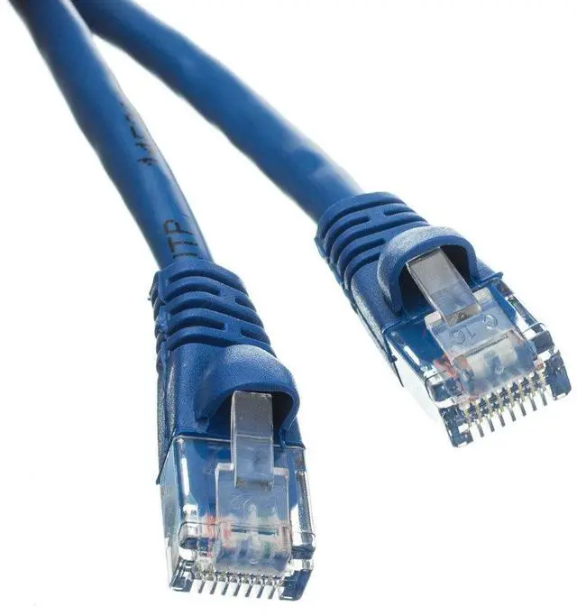Alt view image 3 of 3 - CableWholesale Cat6 Ethernet Patch Cable Snagless Molded Boot 10 foot - Blue