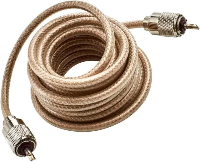 Alt view image 12 of 12 - ROADPRO R RP-8X12CL 12     CB ANTENNA MINI-8 COAX CABLE WITH PL-259 CONNECTORS  CLEAR