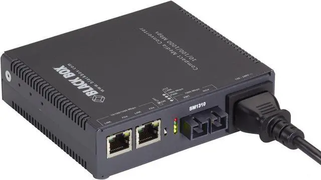 Alt view image 6 of 6 - Black Box Gb ETH MED Conv 2-10/100/1000 COP 100/1000 SM FBR 1310nm 10km SC