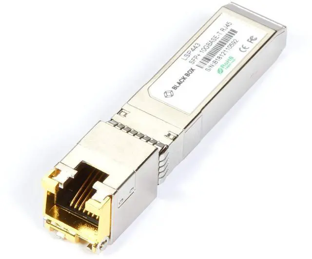 Alt view image 7 of 9 - Black Box Network Services LSP443 10G Base-T RJ45 Copper SFP Plus Transceiver
