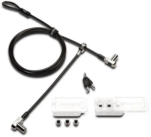 Alt view image 9 of 16 - Kensington Universal 3-in-1 Keyed Cable Lock - Twin Lockheads for Laptops & Other Devices (K63380WW)