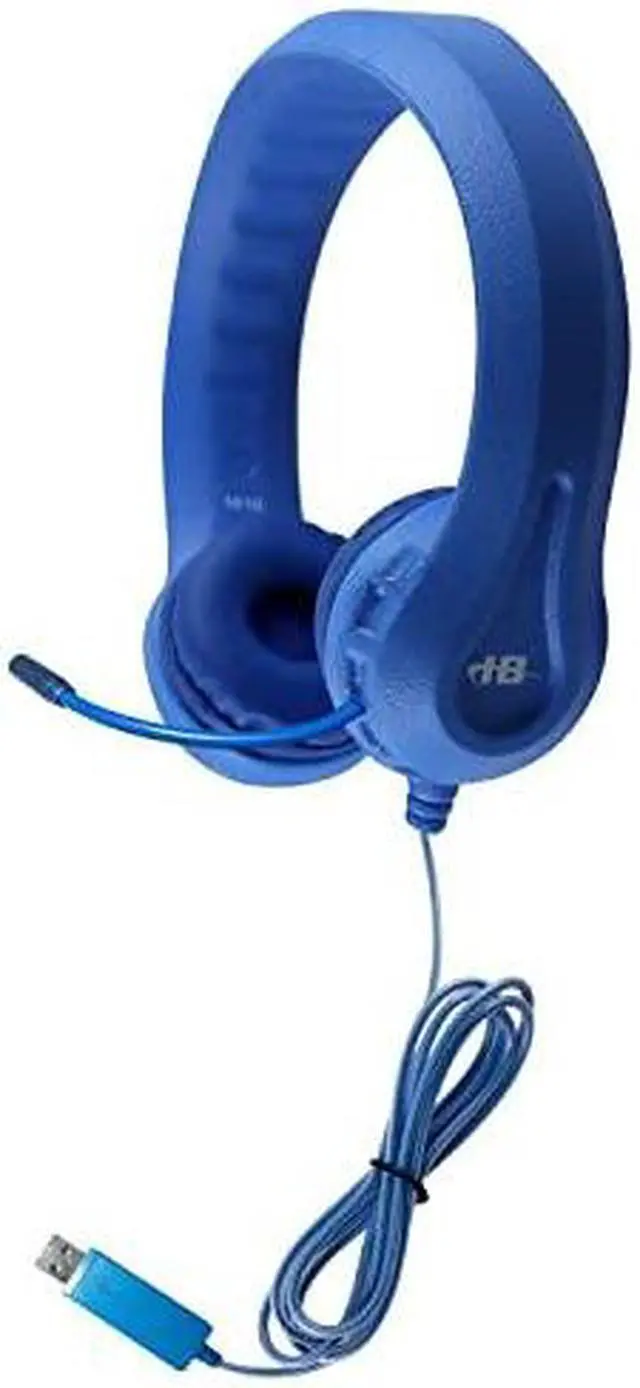 Alt view image 12 of 12 - Hamilton Buhl HamiltonBuhl Kid's Flex-Phones TRRS Headset with Gooseneck Microphone Blue (HECKFX2UBLU)