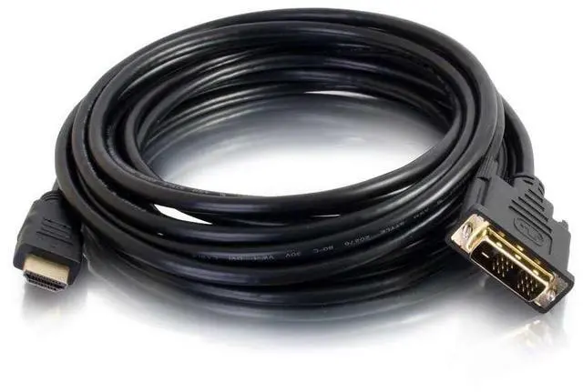 Alt view image 7 of 7 - C2G 42513 C2G 0.5m HDMI to DVI-D Digital Video Cable - HDMI/DVI for Audio/Video Device - 1.64 ft - 1 x DVI-D (Single-Link) Male Digital Video - 1 x HDMI (Type A) Male Digital Audio/Video - Shielding -