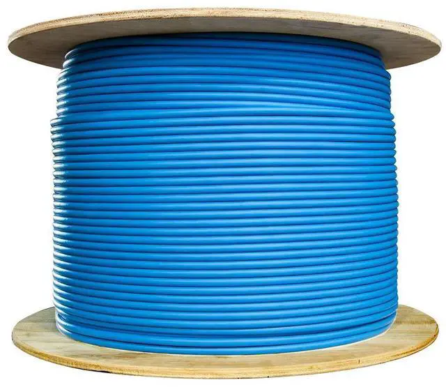 Alt view image 2 of 2 - 1000 Foot Bulk Shielded Cat6a Ethernet Cable, SFTP, Stranded Copper, Spool, 26AWG, 500Mhz, 10Gig Network Patch Cable, 1000 feet Spool, Blue, CableWholesale