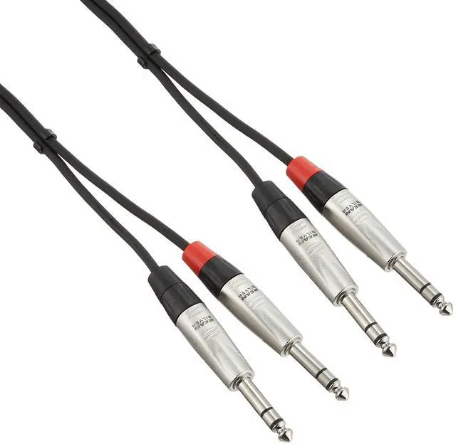 Alt view image 4 of 5 - Hosa HSS-020x2 Pro Dual Cable 1/4"" TRS to Same 20ft