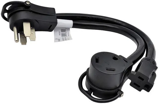 Alt view image 4 of 4 - Parkworld 885200 Splitter, RV 50A to 30A & 15A V adapter cord 14-50P male to TT-30R & 5-15R female