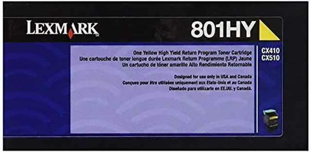 Alt view image 2 of 4 - lexmark 80c1hy0 yellow high yield return program toner