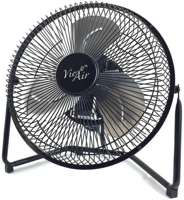 Alt view image 11 of 11 - Vie Air 9" High Velocity Tilting 3 Speed Metal Floor Fan