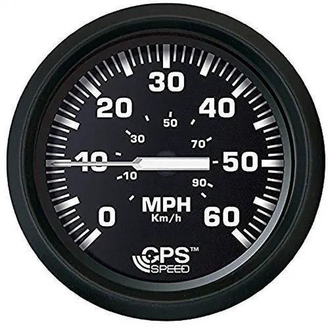 Alt view image 9 of 10 - Faria Beede Instruments Euro Black 4 Inch Speedometer 60Mph Euro Black 4 Inch Speedometer 60 MPH -GPS