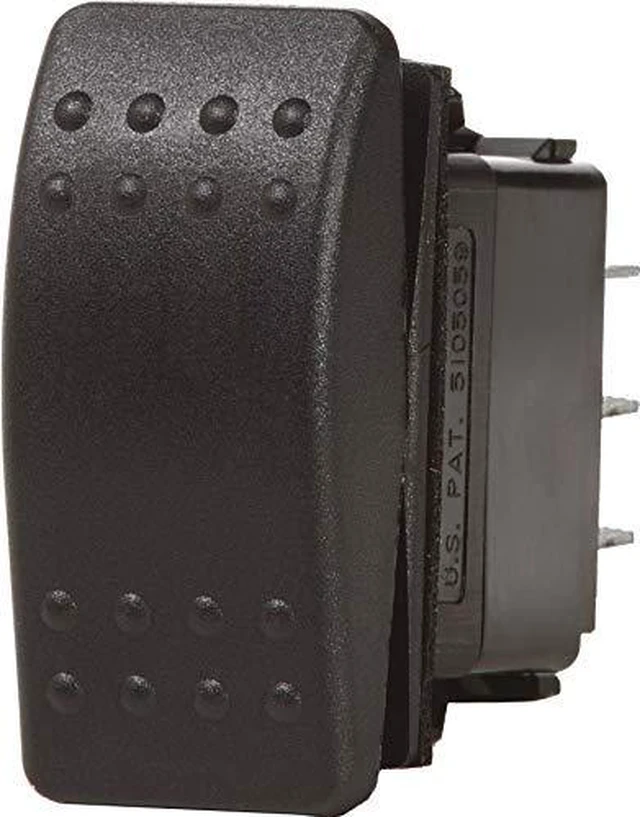 Alt view image 3 of 4 - Blue Sea 7935 Contura II Switch DPST Black - OFF-(ON)