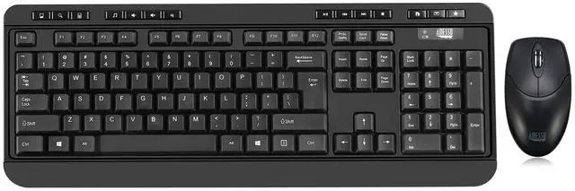 Alt view image 18 of 18 - ADESSO WKB-1320CB ANTIMICROBIAL WIRELESS DESKETOP KEYBOARD & MOUSE COMBO