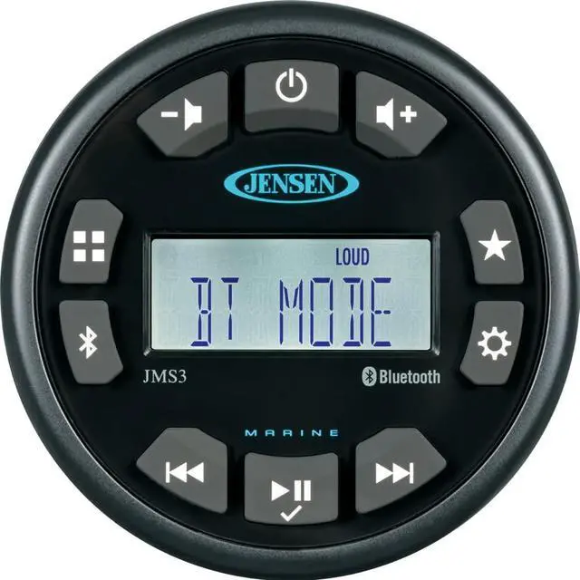 Alt view image 5 of 5 - JENSEN 3" JMS3RTL Bluetooth AM/FM/WB/USB Waterproof Stereo - Black