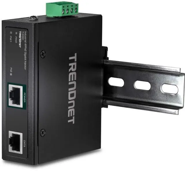 Alt view image 17 of 20 - TRENDnet Hardened Industrial 90W Gigabit 4Ppoe Injector,4-Pair Power Over Ethernet, Poe(15.4W), Poe+(30W), 4Ppoe(90W)Power, IP30, DIN-Rail/Wall Mount Included, 4-Pair Poe Up to 100M (328 ft.),TI-IG90