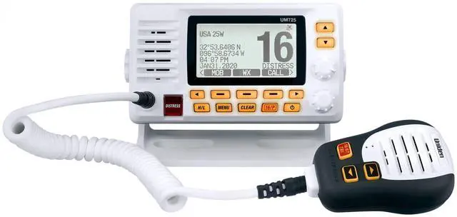 Alt view image 5 of 5 - Uniden UM725 VHF Marine Radio, Fixed Mount, UM725 (White)