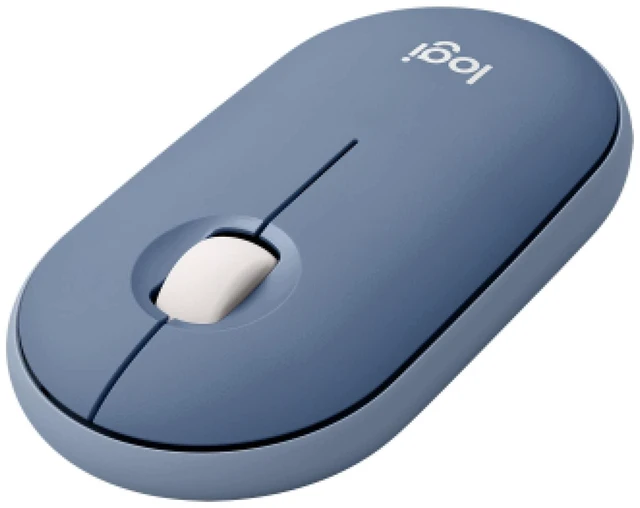 Main image of Pebble Wireless Mouse with Bluetooth or 2.4 GHz Receiver - Blueberry