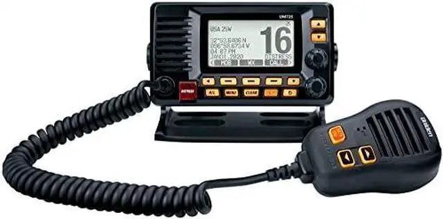 Alt view image 6 of 6 - Uniden UM725BK VHF Marine Radio, Fixed Mount, UM725 (Black)