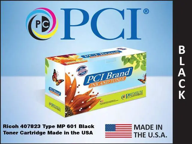 Main image of PCI Brand Ricoh 407823-PCI New Compatible Replacement For Ricoh 407823 Black Toner Cartridge 25000 Page Yield