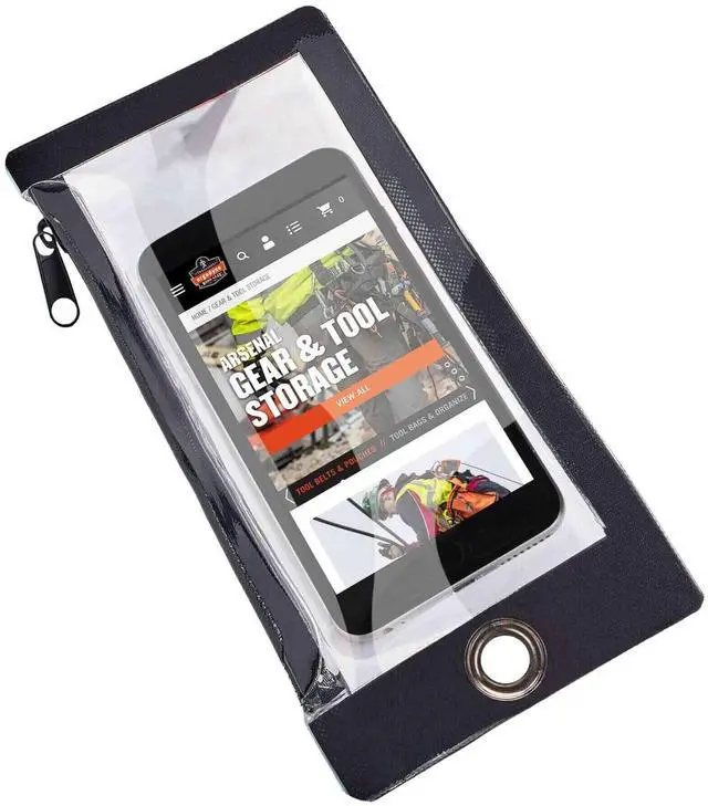 Alt view image 5 of 5 - ERGODYNE 3760P Plus Clear Phone Pouch and Trap