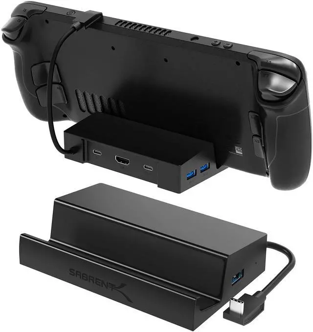 Main image of Docking Station for Steam Deck & ROG Ally 6-Port USB-C Hub with 95W PD Charging, 4K HDMI, 3 USB-A Ports, Type-C Data, Integrated Cable Works with Tablets & Laptops (DS-SD6P)