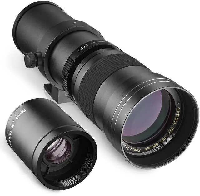 Alt view image 8 of 8 - Opteka 420-800mm (w/ 2x- 840-1600mm) f/8.3 HD Telephoto Zoom Lens for Canon EOS EF Mount Digital SLR Cameras